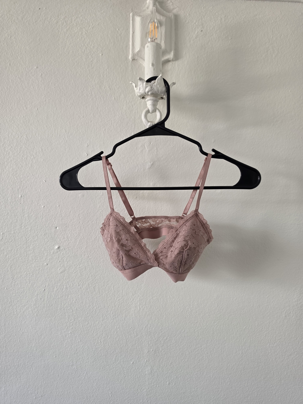 H&M Lace Bralette in Dusty Rose